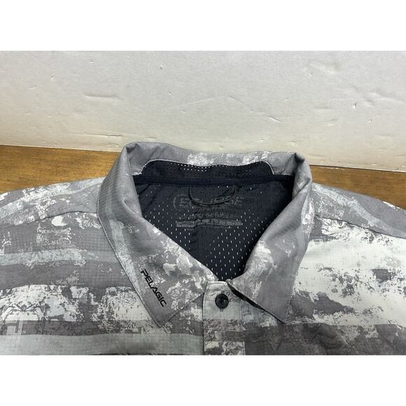 PELAGIC Eclipse Pro Series Guide Shirt 2XL Gray Camo Button Up Long Sleeve - Picture 2 of 16